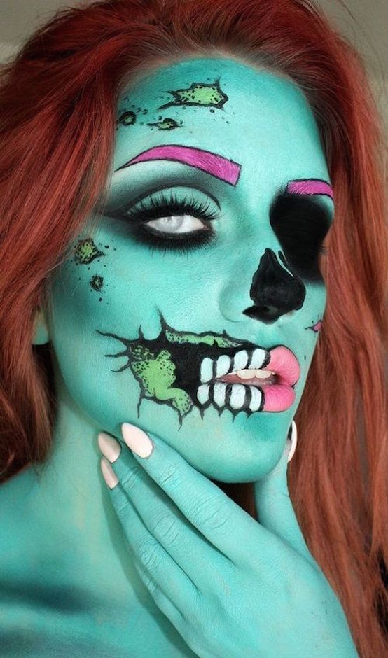 Halloween makeup comic book zombie