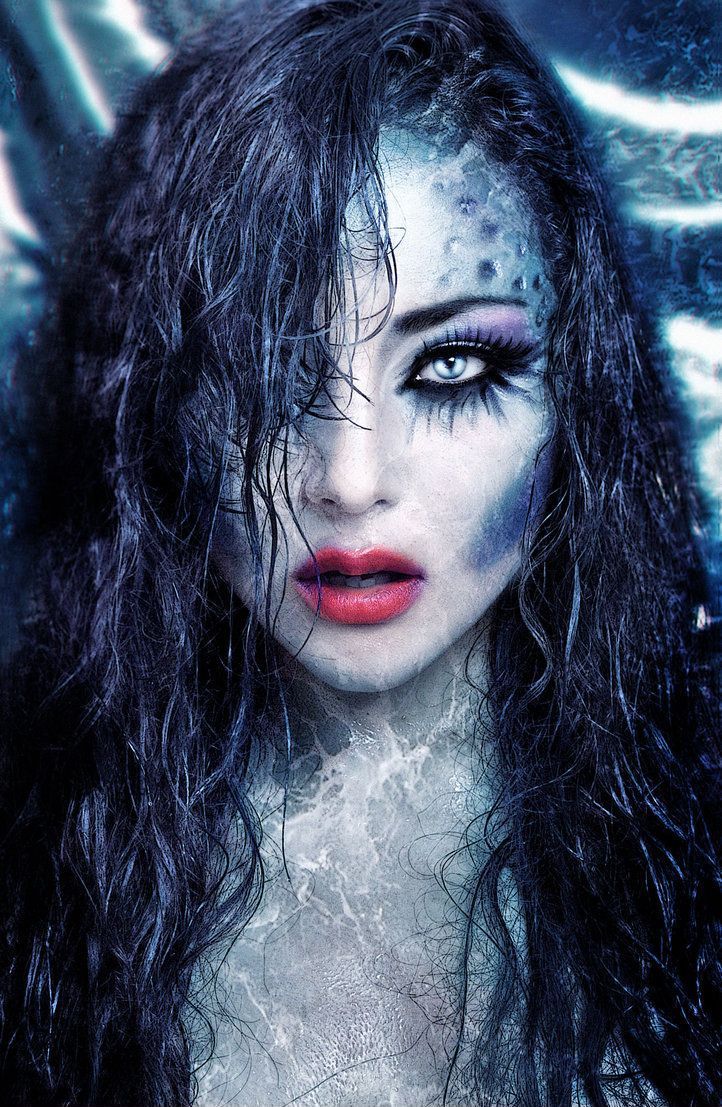 Halloween mermaid fantasy makeup
