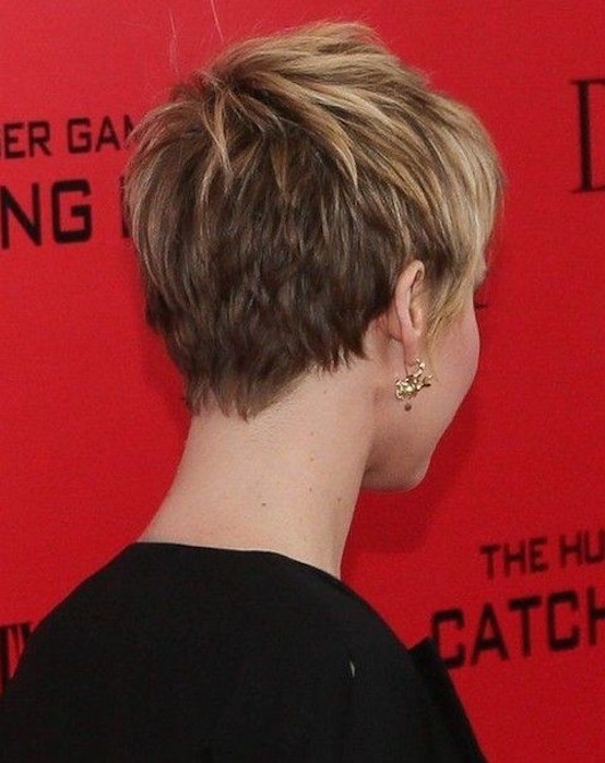 Jennifer Lawrence Short Hair Back View