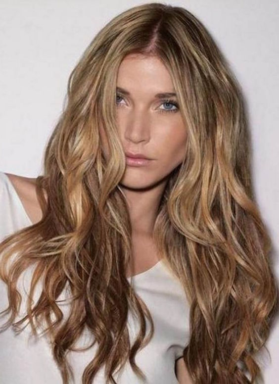 Light Brown Hair With Highlights In Dark Tone