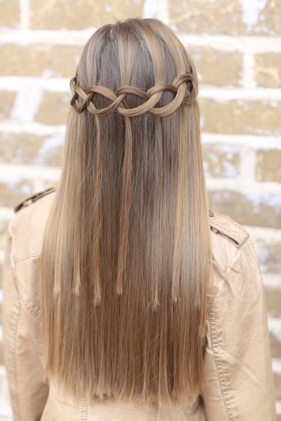 Loop Waterfall Braid by Cute Girls Hairstyles