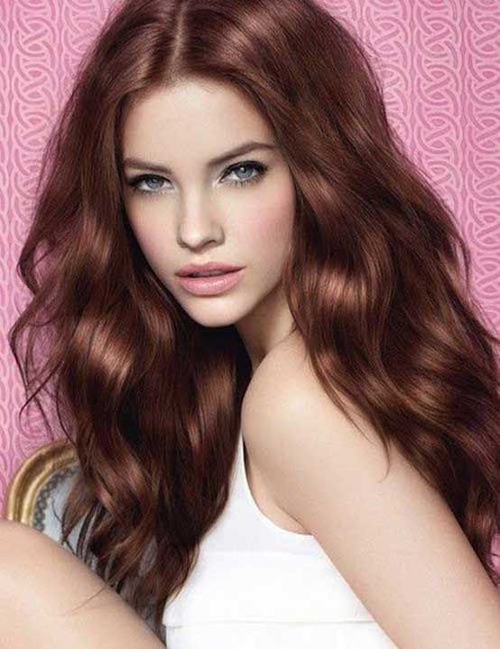 Mahogany Brown Hairstyle for Ladies
