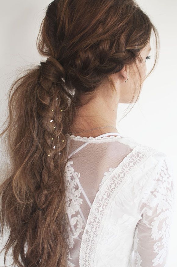 Messy Ponytail with a Braid