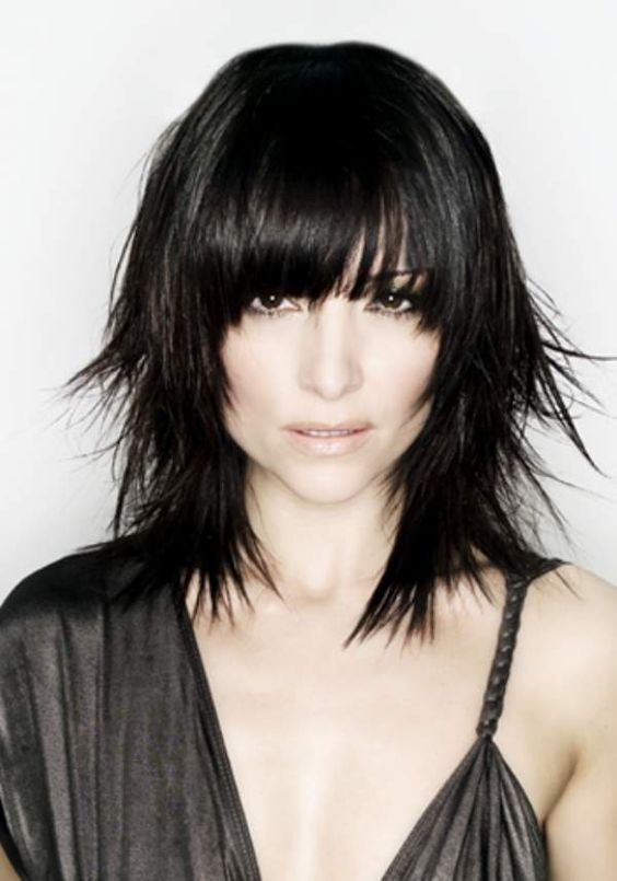 Mid-length and choppy with block fringe