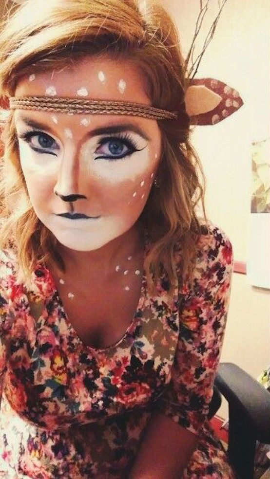 Quick & easy deer makeup for Halloween!