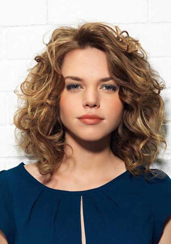 Short Blonde Layered Curly Haircut