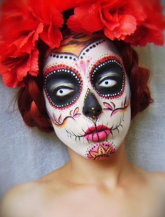 Sugar Skull Halloween Makeup Idea