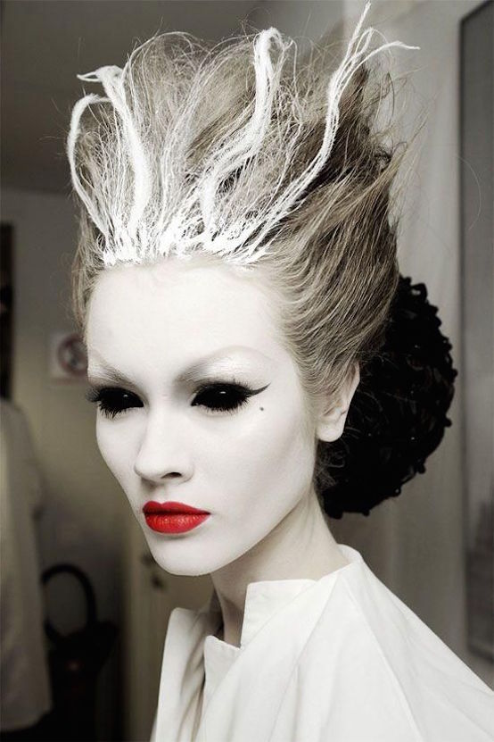 White witch costume makeup