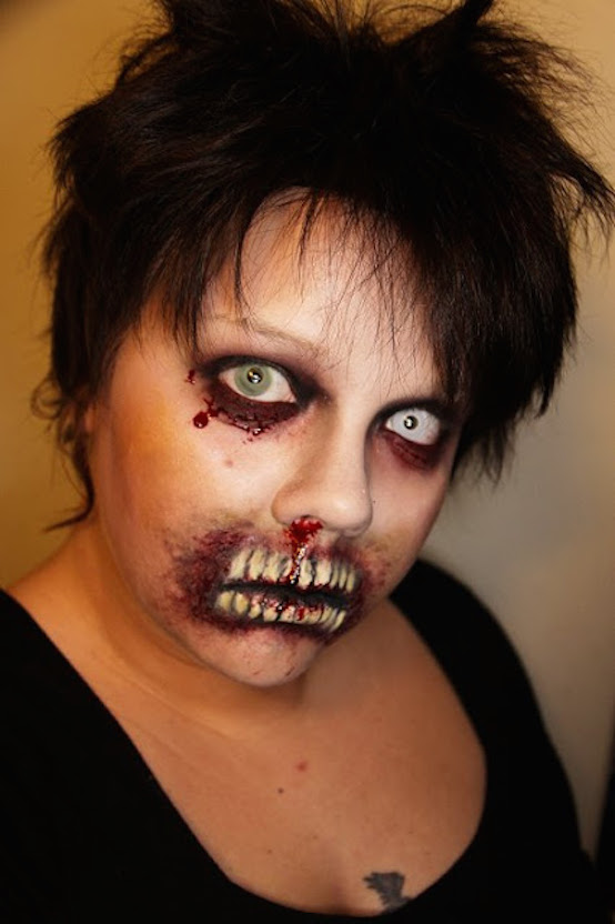 brain eating zombie makeup