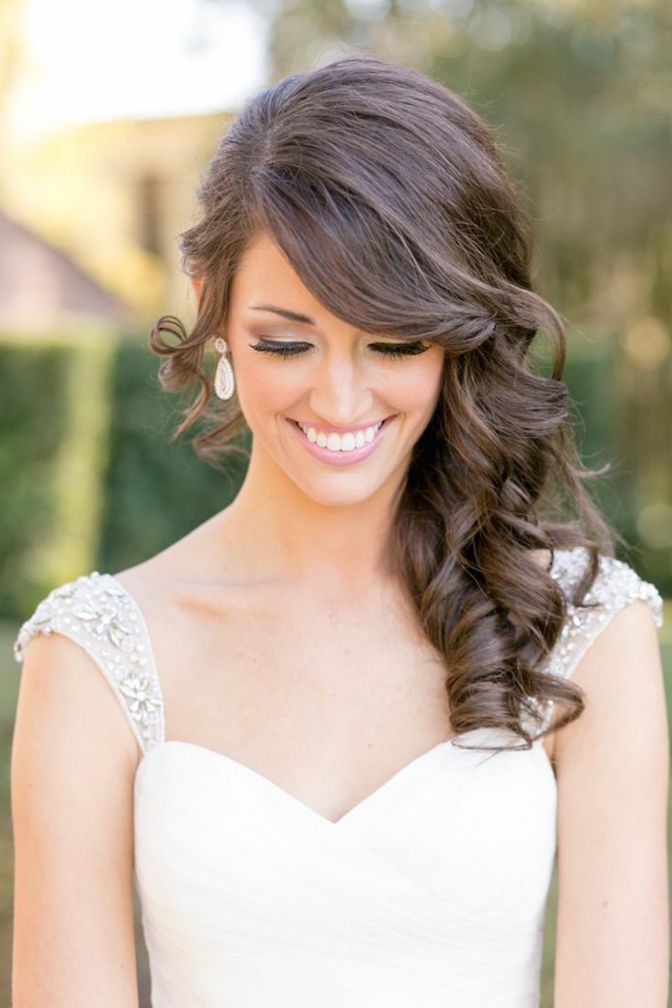 bridal wedding hairstyles long hair