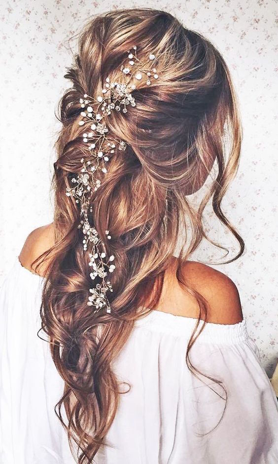 classic up-do hairstyle for wedding long hair