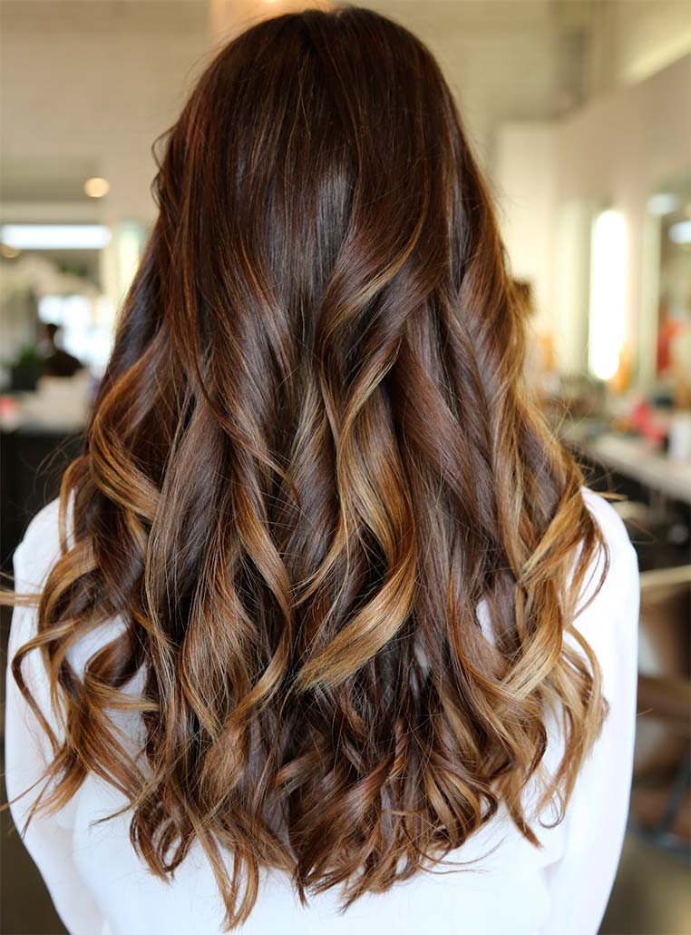 27 Dark Brown Hair With Highlights To Inspire You - Feed Inspiration