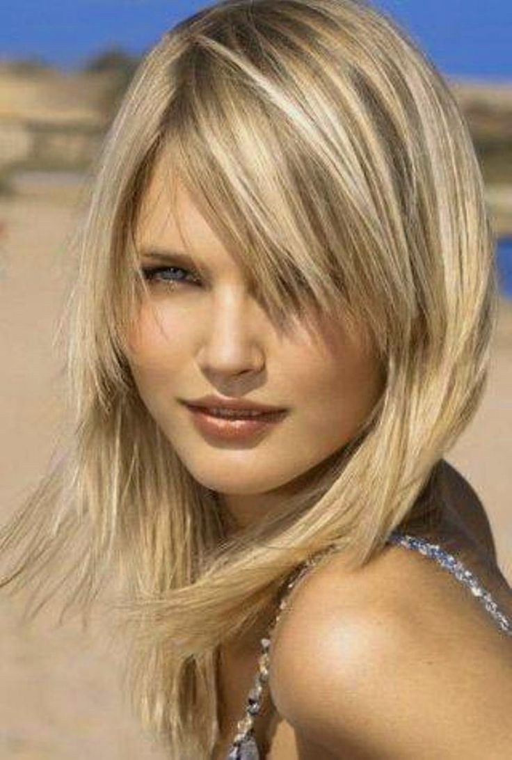 shoulder length hairstyles for fine hair and round face