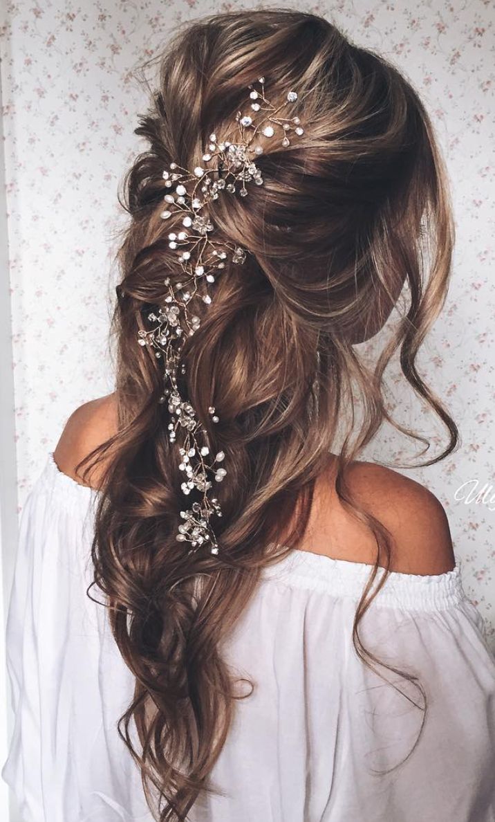 lovely long wedding hairstyle