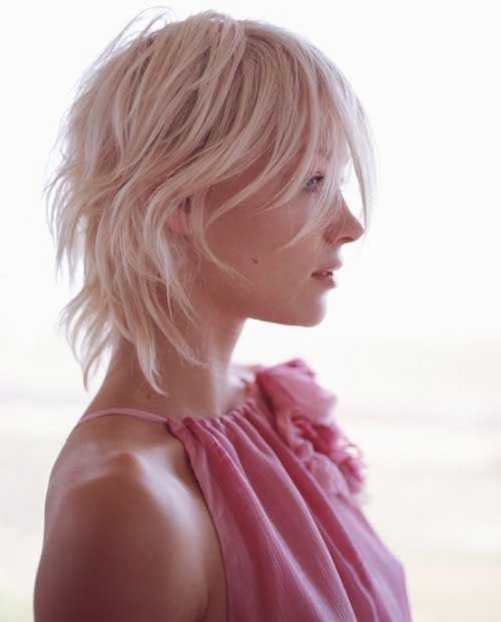 messy short hairstyle for girls