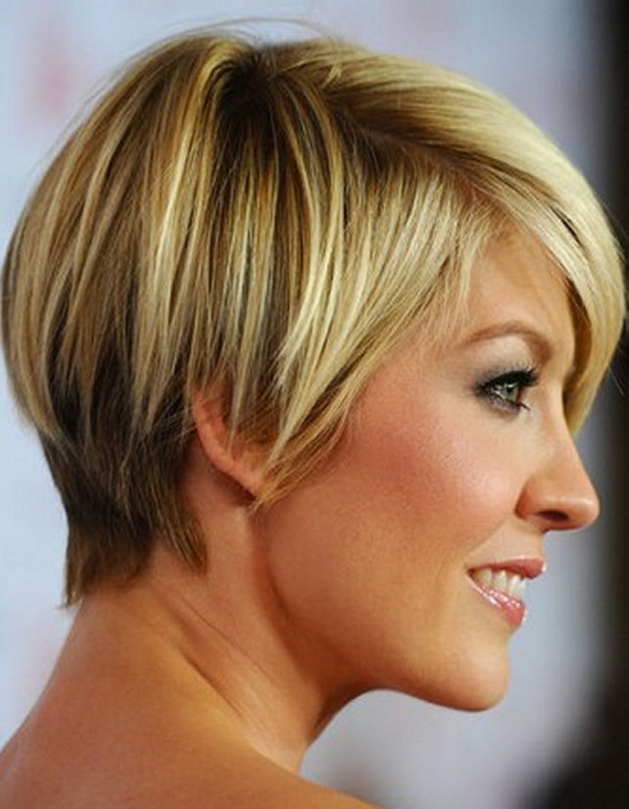 short haircuts for oval faces back and front