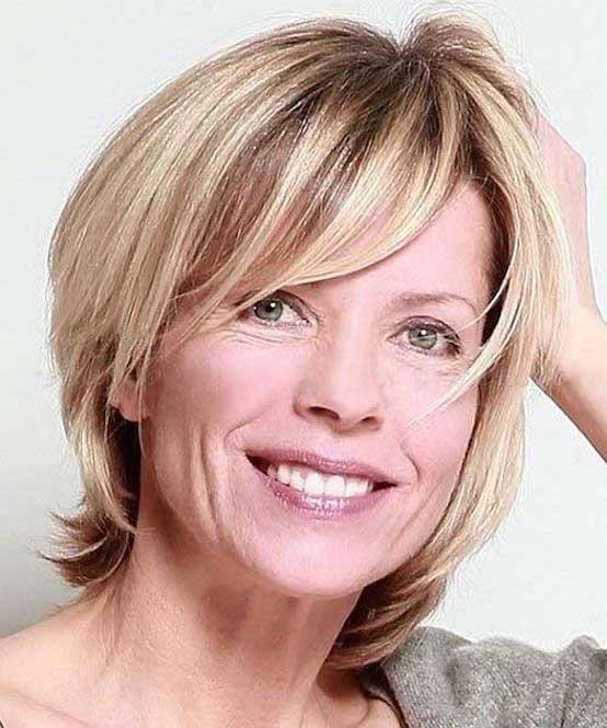 short layered hairstyles for women over 50