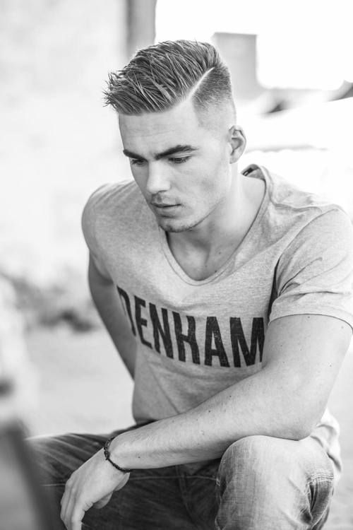 side swept undercut hairstyle for men