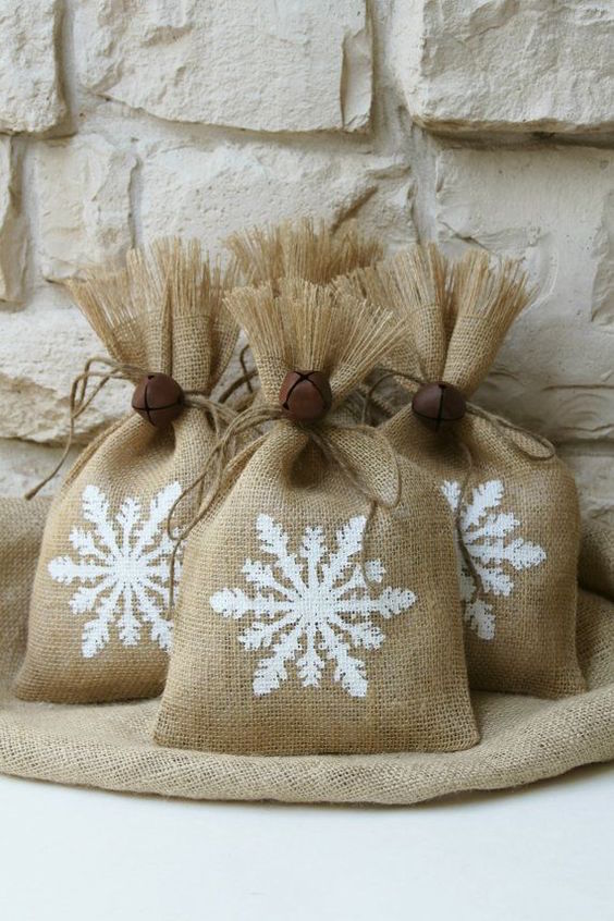 burlap crafts cute snowflake design for christmas