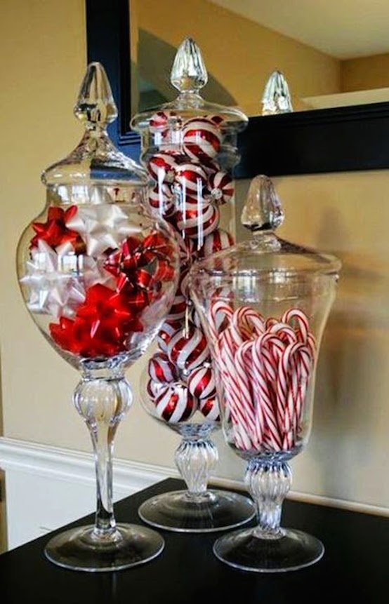 Candy Cane Christmas Table Decoration