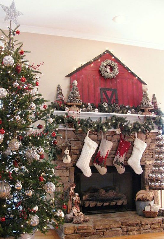 Christmas Fireplace Idea