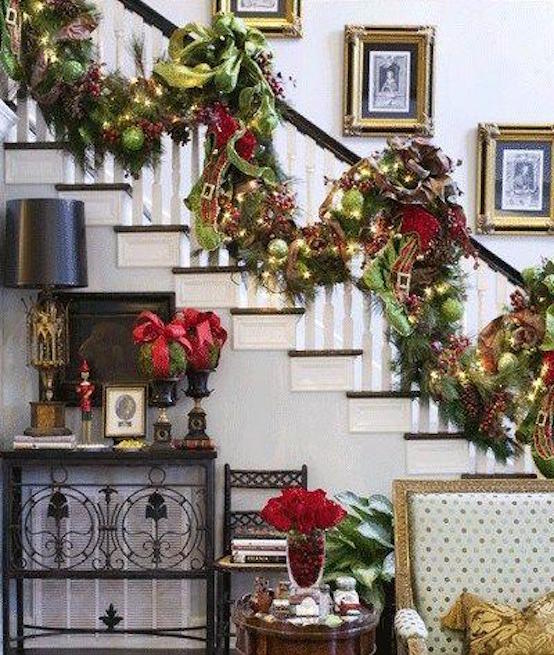 christmas staircase decorating ideas