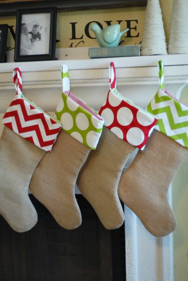 Christmas crafts stockings sewing without fringes craft ideas