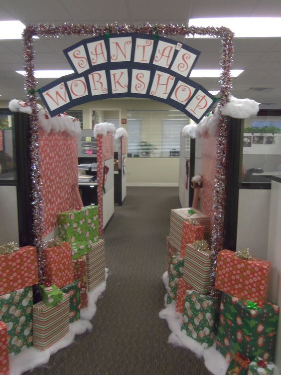 christmas decorations can boost morale at the office