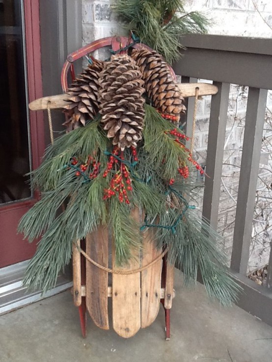 Comfy Rustic Outdoor Christmas Decor Ideas