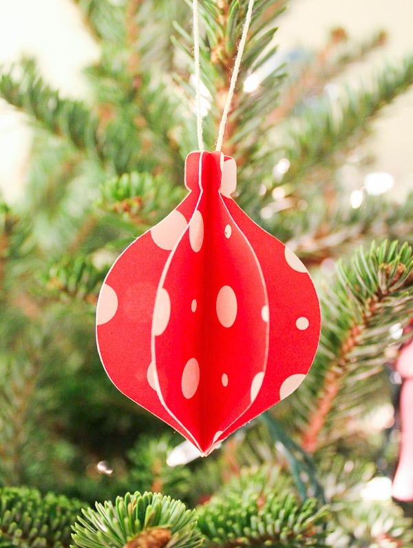 diy folded paper christmas ornament