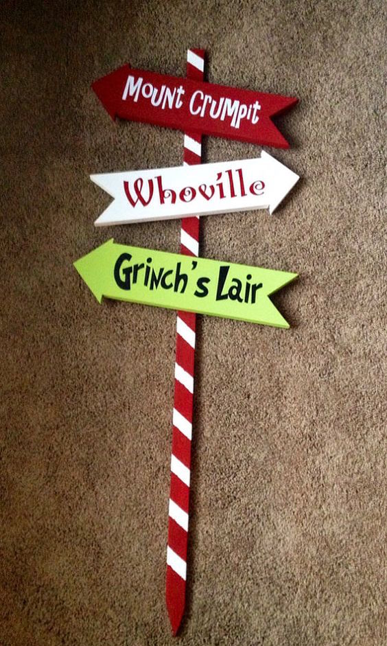 grinch christmas arrows by woodlandaffair