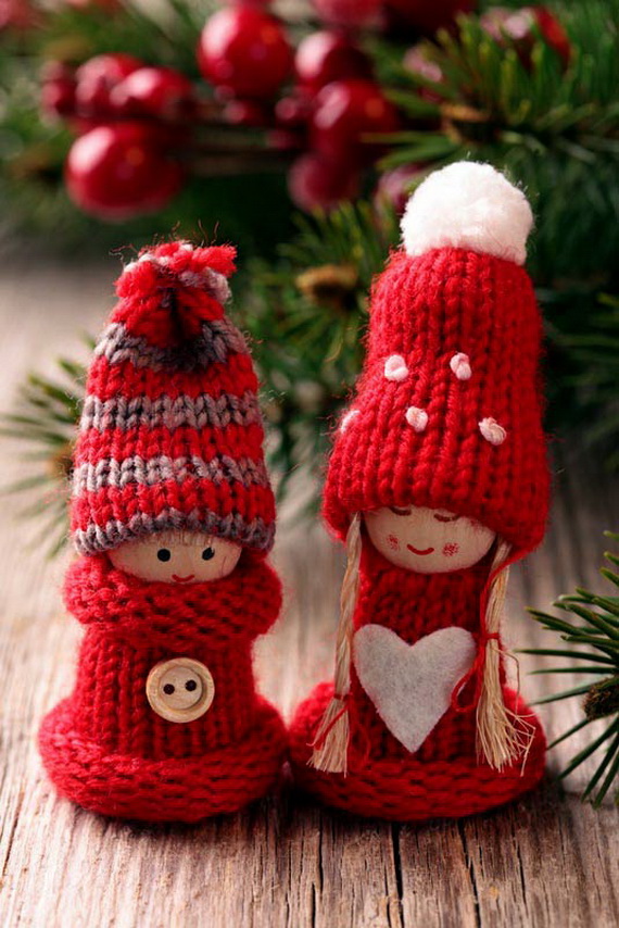 Knit Christmas Tree Ornament craft ideas