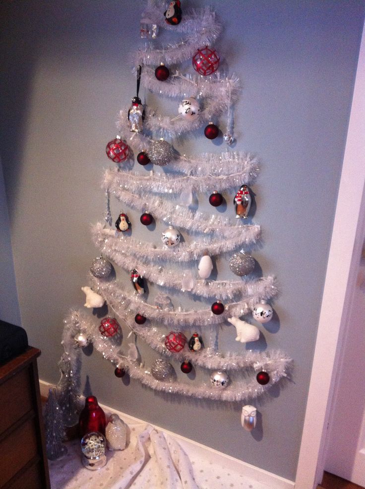 Small space wall Christmas tree