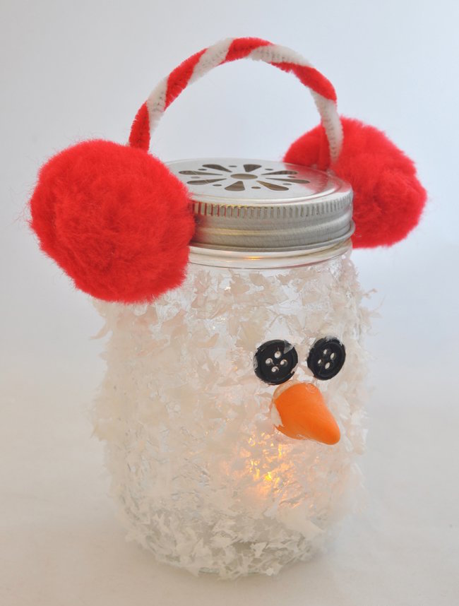 snowman mason jar