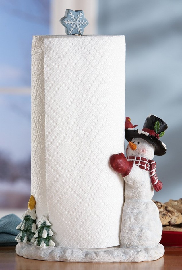 snowman paper towel holder for christmas