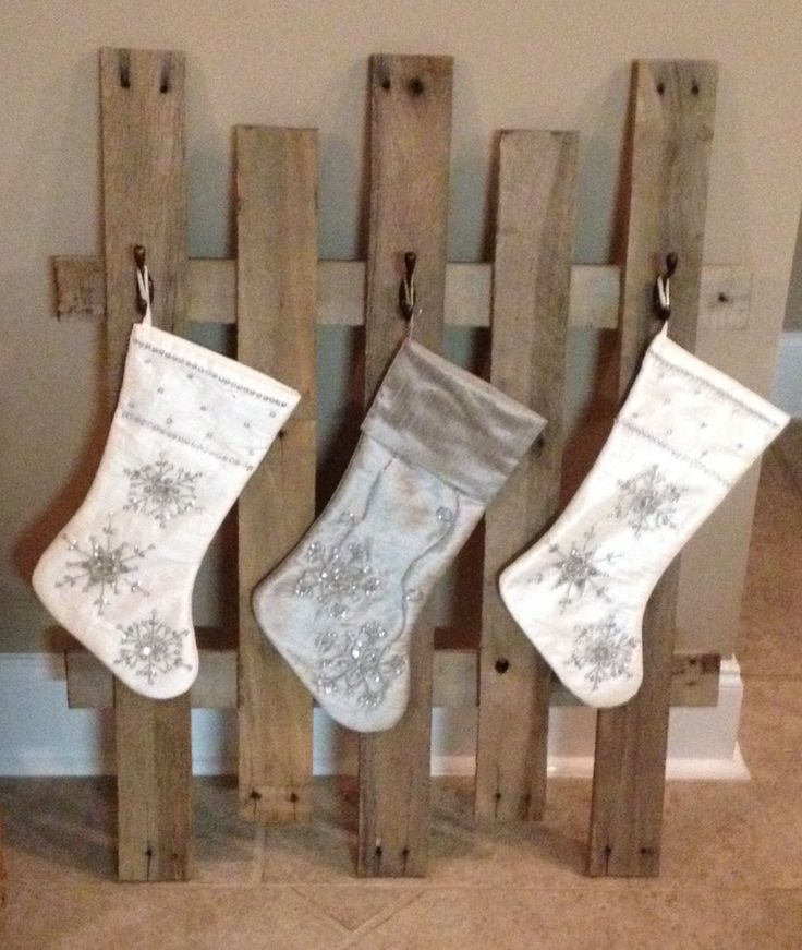 stocking holder made from pallet wood