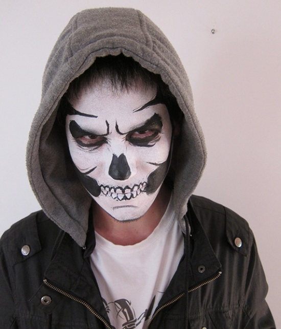 black white halloween Make-up ideas men
