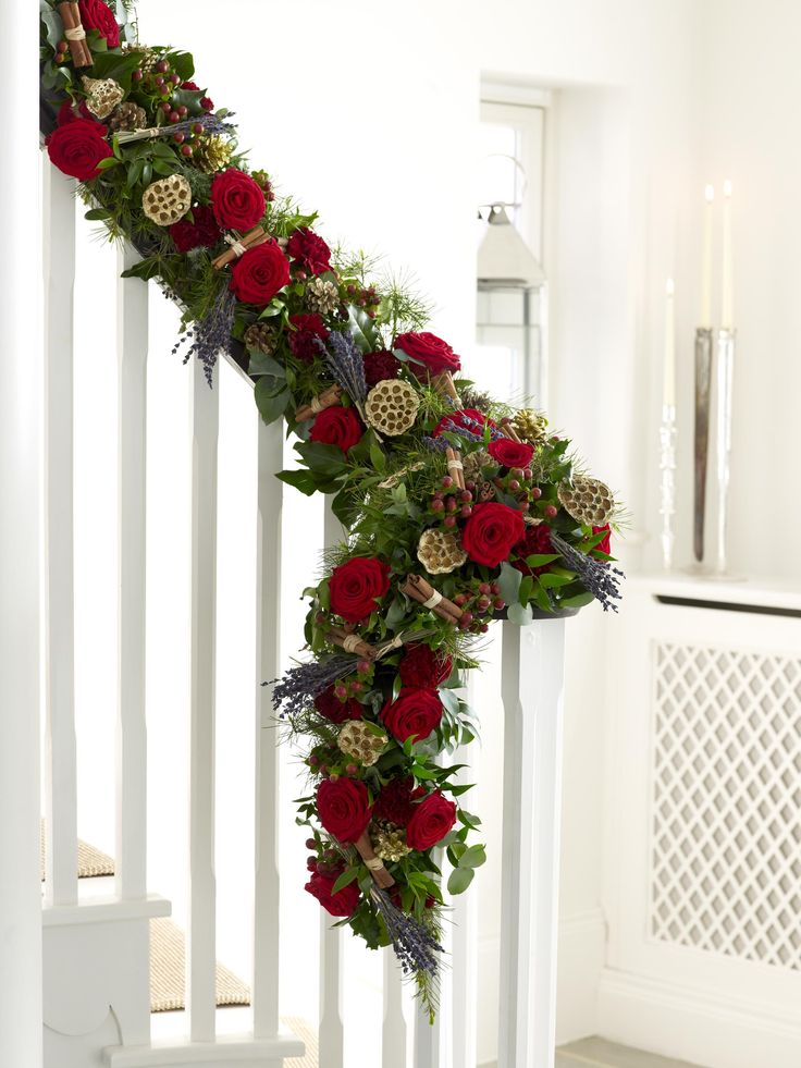 christmas garlands for stairs