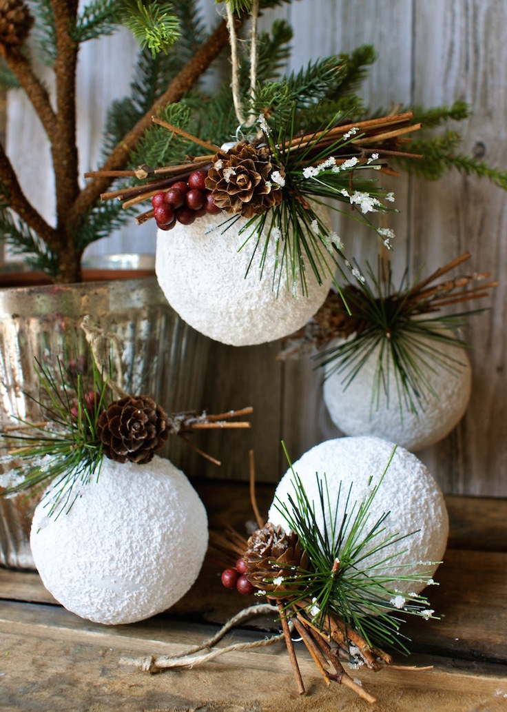 diy christmas ornament, white