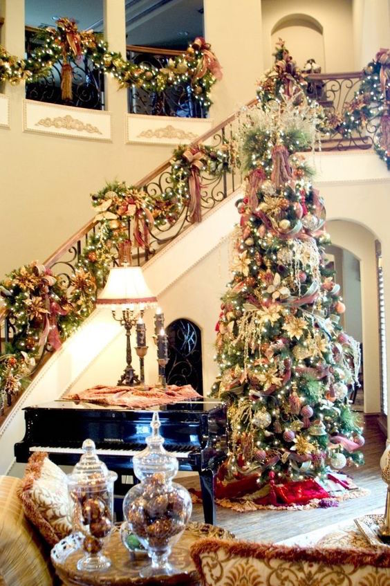 elegant high Christmas tree