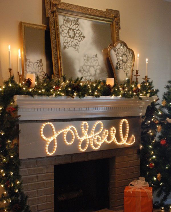 gorgeous indoor christmas mantel lights