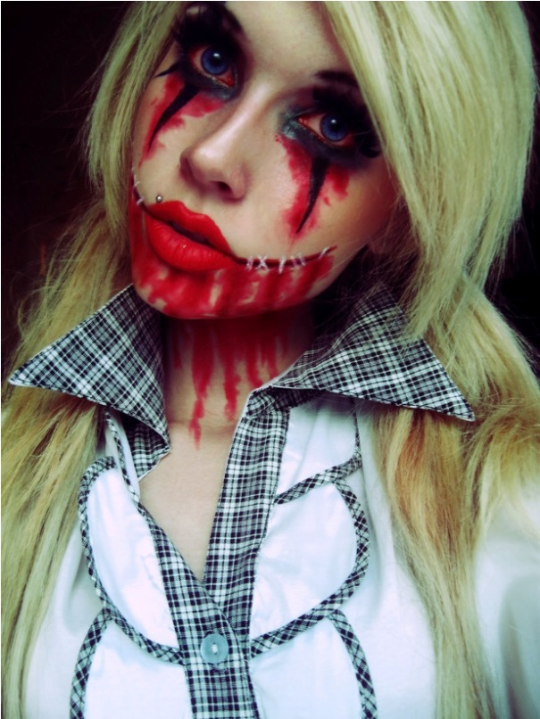 halloween makeup bloody face