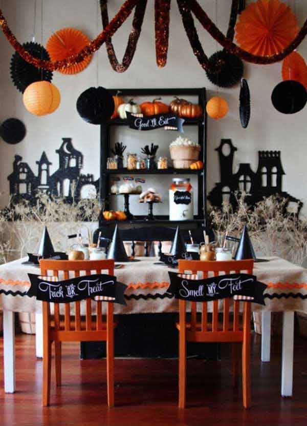 halloween party table decorations