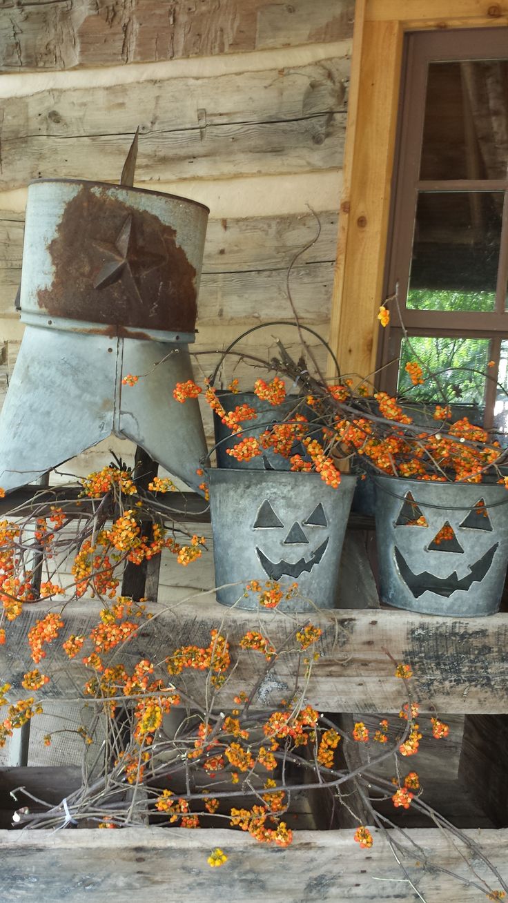 halloween rustic decorations