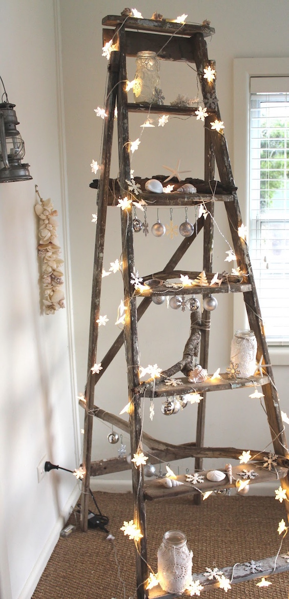 indoor decor with christmas lights