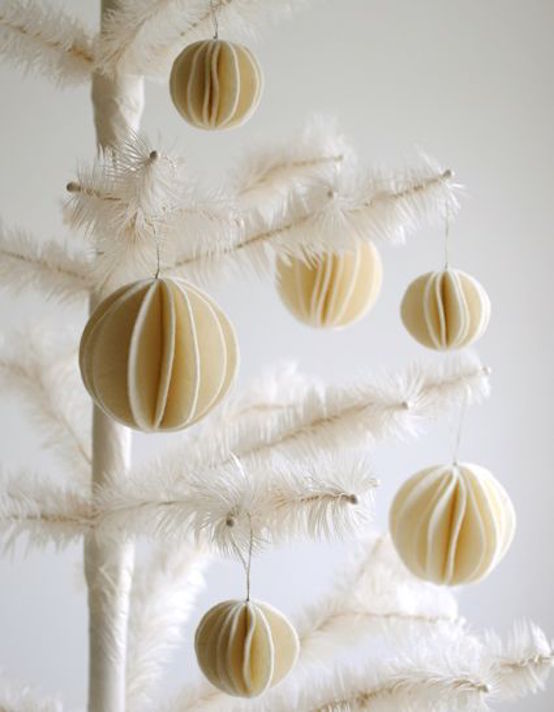 paper snowball ornaments