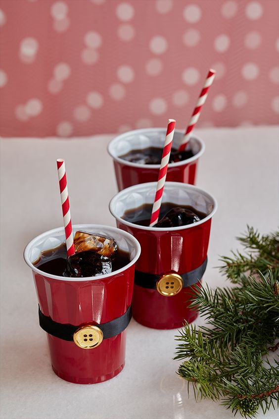plain red cups at your holiday party