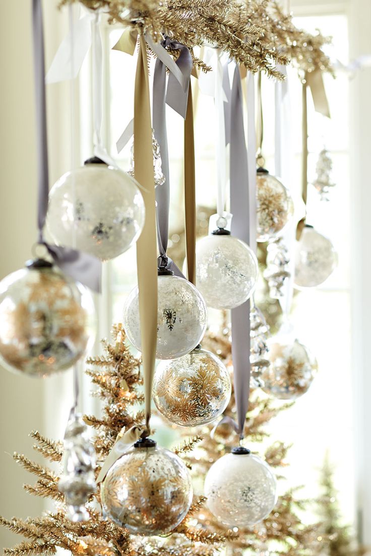 refined gold and white christmas decor