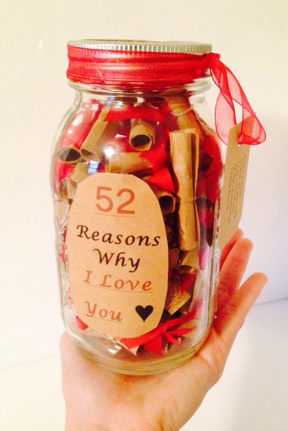 52 Reasons Why I Love You Gift in a Jar