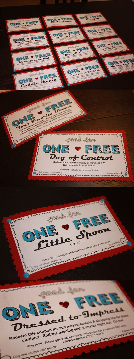 15 DIY Valentine's Gifts Love Coupons To Inspire You - Feed Inspiration